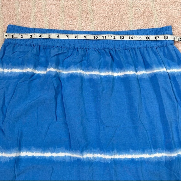 NWOT Chicos Blue White Tie-Dye Stripe Maxi Skirt Size 3 Women's Size XL 16 - Picture 6 of 8